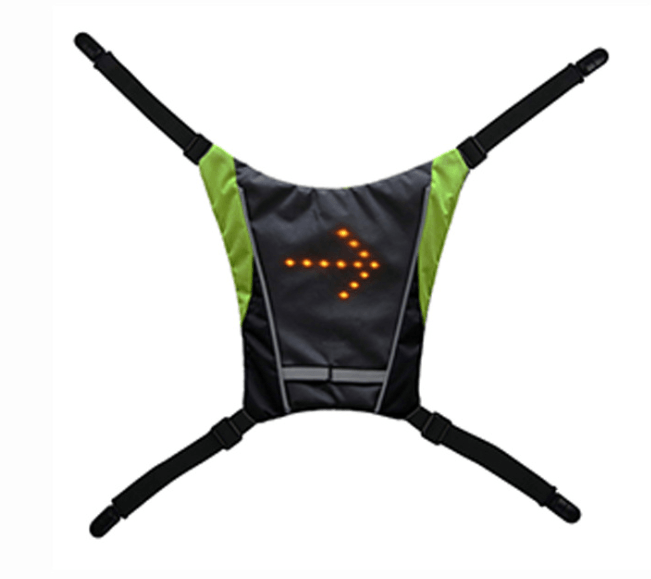 USB Rechargeable Reflective Vest Backpack with LED Turn Signal Light Remote Control Outdoor Sport Safety Bag Gear for Cycling - AL MONI EXPRESS