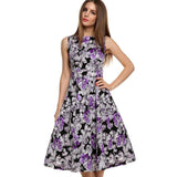 Vintage print dress - Almoni Express