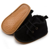 Warm And Velvet Baby Rubber-soled Non-slip Toddler Shoes - Almoni Express