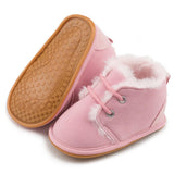 Warm And Velvet Baby Rubber-soled Non-slip Toddler Shoes - Almoni Express