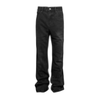 Washed Cracked Black Fit Denim Trousers - AL MONI EXPRESS