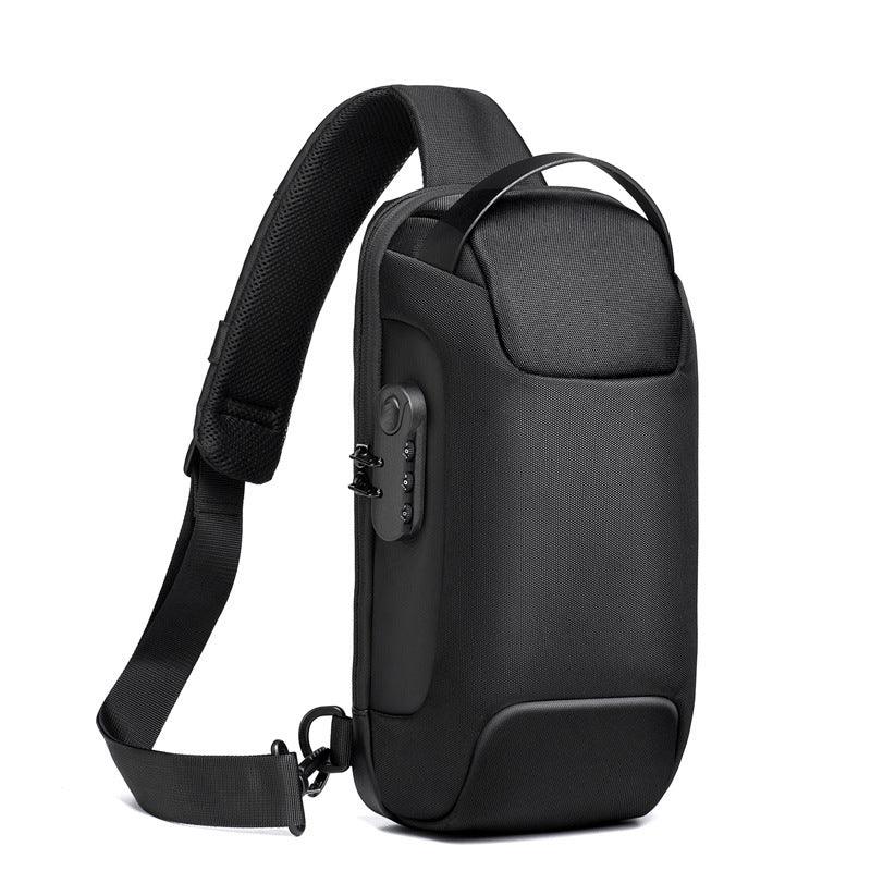 Waterproof USB Anti-theft Bag Men Oxford Crossbody Shoulder Bag Sling Multifunction Short Travel Messenger Chest Pack - AL MONI EXPRESS