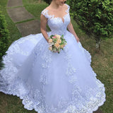 Wedding Dress White Vintage Lace Wedding Dress - Almoni Express