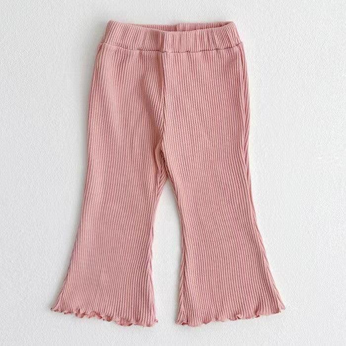 Western Style Bell-bottom Pants Baby Girl Fungus - Almoni Express