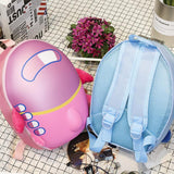 Wholesale children's cartoon kindergarten schoolbag small aircraft hard shell backpack waterproof eggshell double shoulder bag - Almoni Express