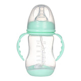 Wide Caliber PP Baby Bottle Anti-colic With Handle Straw Baby Feeding Bottle 180 240ML Optional Bulk - Almoni Express