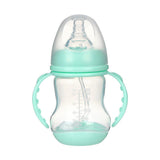 Wide Caliber PP Baby Bottle Anti-colic With Handle Straw Baby Feeding Bottle 180 240ML Optional Bulk - Almoni Express