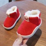 Winter Baby Girls Boys Boots Infant Toddler Snow Boots Warm Plush Outdoor Boots - Almoni Express