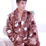 Winter Bathrobe Coral Fleece Couple Pajamas - Almoni Express