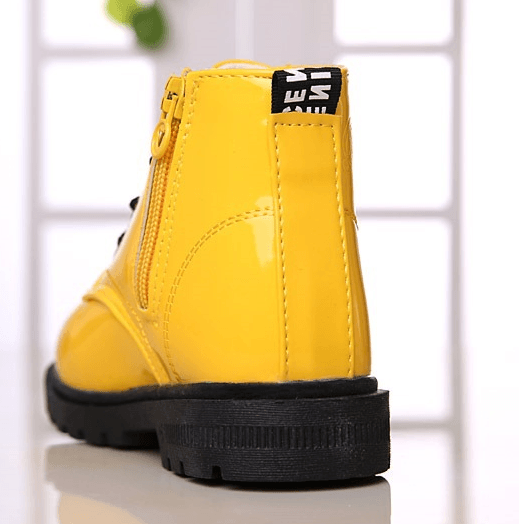 Winter Children Shoes PU Leather Waterproof Martin Boots Kids Snow Boots - Almoni Express