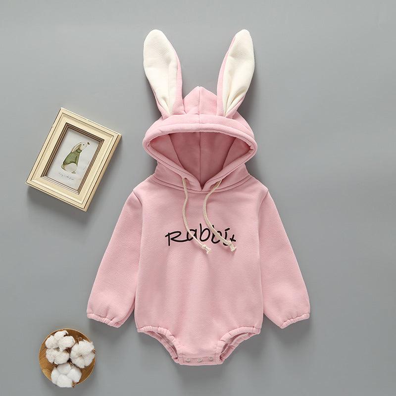 Winter Newborn Clothes Thickened Hooded Jumpsuit - Almoni Express