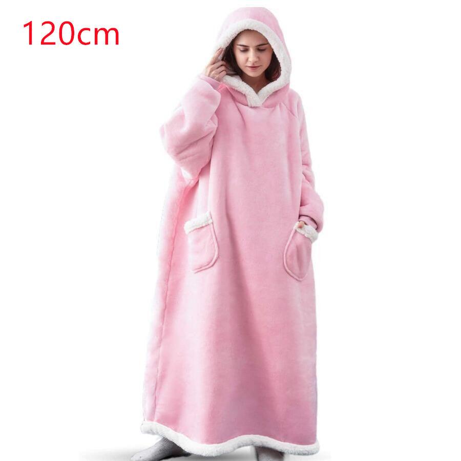 Winter TV Hoodie Blanket Winter Warm Home Clothes Women Men Oversized Pullover With Pockets - AL MONI EXPRESS