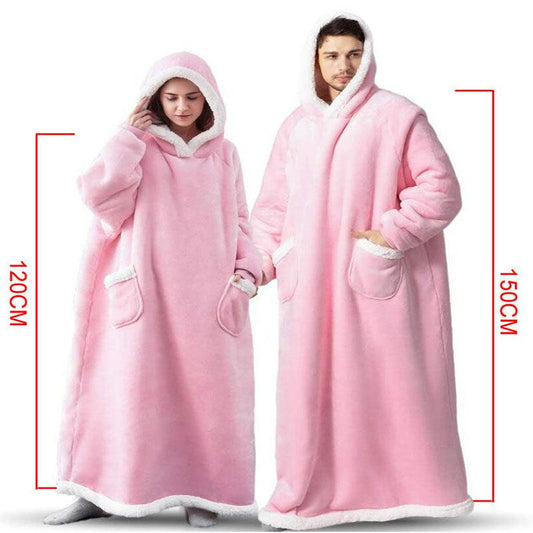 Winter TV Hoodie Blanket Winter Warm Home Clothes Women Men Oversized Pullover With Pockets - AL MONI EXPRESS