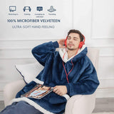 Winter TV Hoodie Blanket Winter Warm Home Clothes Women Men Oversized Pullover With Pockets - AL MONI EXPRESS