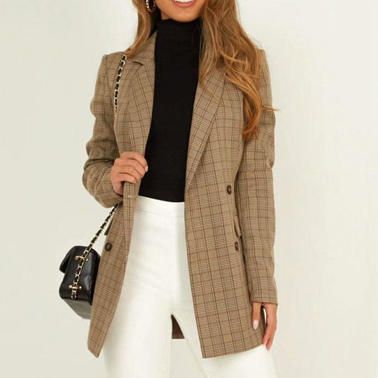 Women Jackets Coats Outwear Khaki - Almoni Express