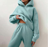 Women's Casual Hooded Sweater Two-piece Suit Clothes Hoodie Tracksuit - AL MONI EXPRESS