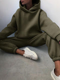 Women's Casual Hooded Sweater Two-piece Suit Clothes Hoodie Tracksuit - AL MONI EXPRESS