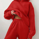 Women's Casual Hooded Sweater Two-piece Suit Clothes Hoodie Tracksuit - AL MONI EXPRESS