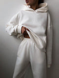 Women's Casual Hooded Sweater Two-piece Suit Clothes Hoodie Tracksuit - AL MONI EXPRESS