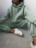 Women's Casual Hooded Sweater Two-piece Suit Clothes Hoodie Tracksuit - AL MONI EXPRESS