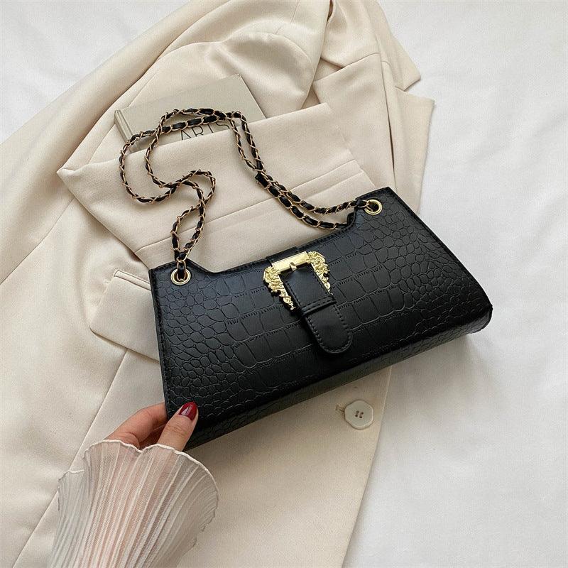 Women's Fashion Simple Chain Fashion Bag Shoulder Bag Casual Trend Crossbody Small Square Bag - AL MONI EXPRESS