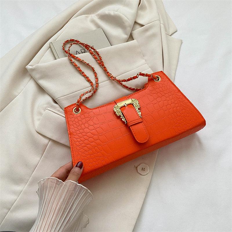 Women's Fashion Simple Chain Fashion Bag Shoulder Bag Casual Trend Crossbody Small Square Bag - AL MONI EXPRESS