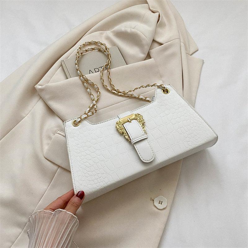 Women's Fashion Simple Chain Fashion Bag Shoulder Bag Casual Trend Crossbody Small Square Bag - AL MONI EXPRESS