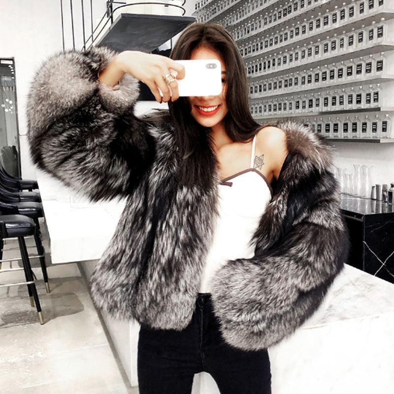 Women's Fur Coat Short Fashion Imitation Fox Autumn And Winter - Almoni Express