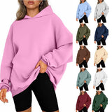 Women's Hooded Pullover Oversized Loose Sweater - AL MONI EXPRESS