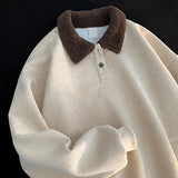 Women's Lamb Wool Corduroy Sweater - Almoni Express