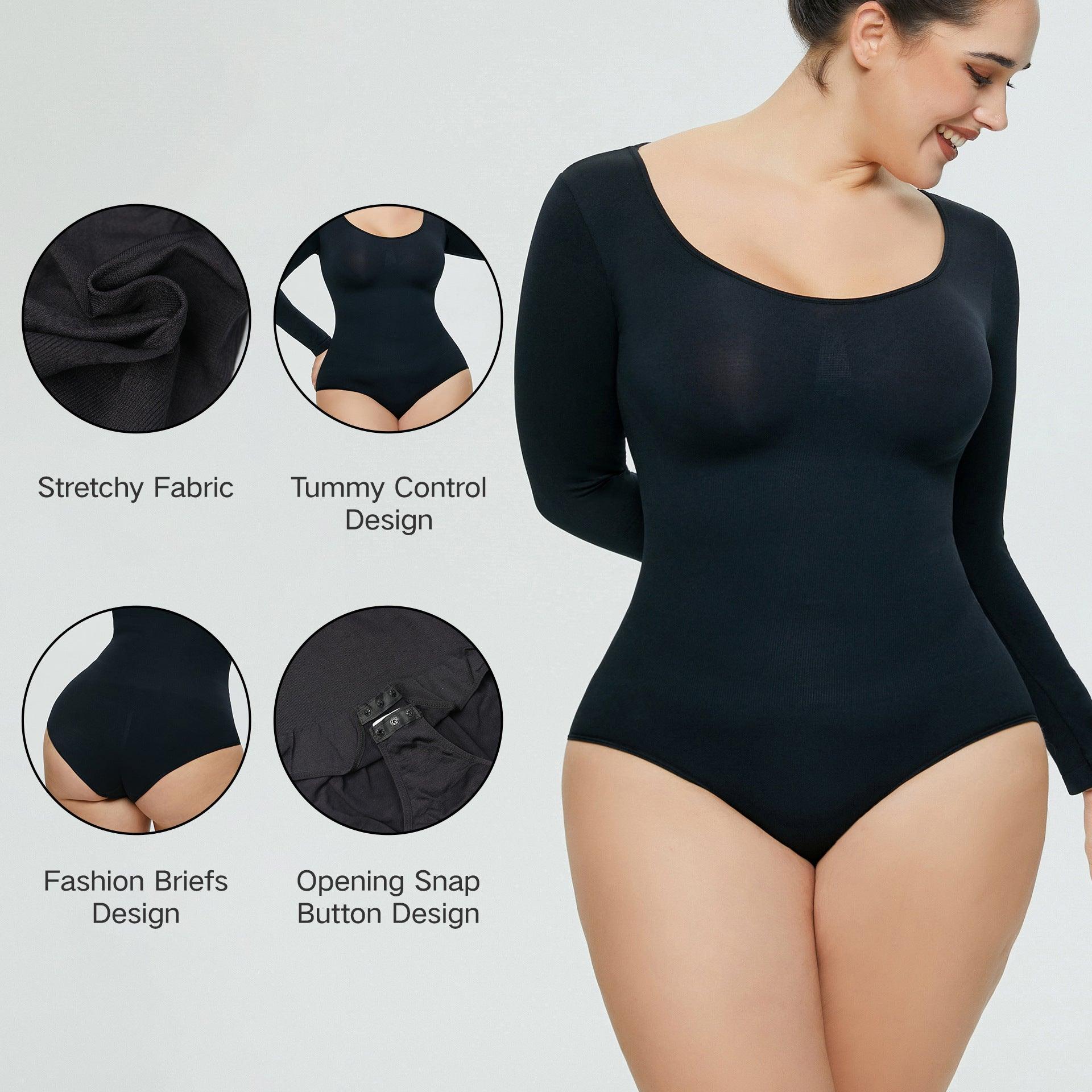 Women's One-piece Bottoming Shirt Long-sleeved Corset Body Shaper Seamless Jumpsuit Home Fitness Yoga Clothes - AL MONI EXPRESS