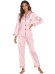 Women's Print Pajama Set Long Sleeve Tops And Pants Loungewear Sleepwear - AL MONI EXPRESS