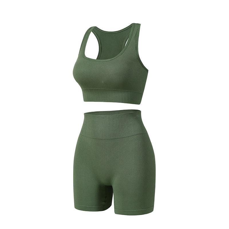 Women's Wireless Sports Yoga Bra And Shorts Suit - AL MONI EXPRESS