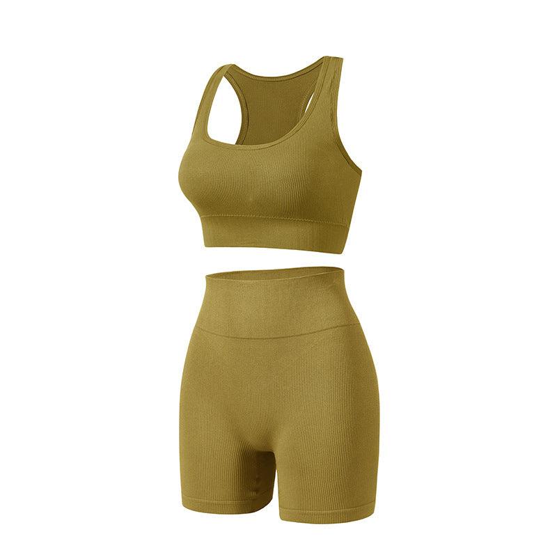 Women's Wireless Sports Yoga Bra And Shorts Suit - AL MONI EXPRESS