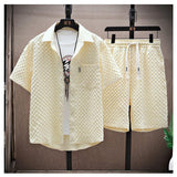 Youth Summer Suit Men's Loose Casual Shirt Short-sleeved Shorts - AL MONI EXPRESS