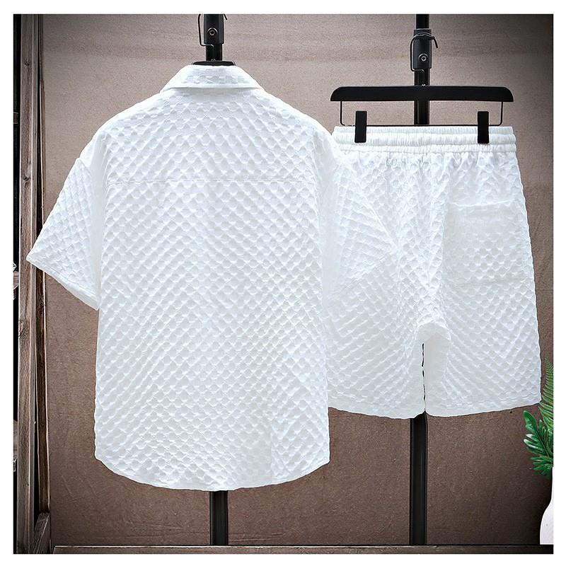 Youth Summer Suit Men's Loose Casual Shirt Short-sleeved Shorts - AL MONI EXPRESS