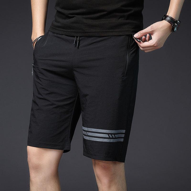 Zipper pocket short quick drying stretch pants for men - Almoni Express