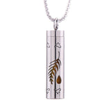 Cylinder Love Aromatherapy Pendant Perfume Essential Oil Stainless Steel Necklace - AL MONI EXPRESS