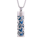 Cylinder Love Aromatherapy Pendant Perfume Essential Oil Stainless Steel Necklace - AL MONI EXPRESS