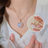 Fashion Moonstone Necklace For Cartoon Princess Love Girl Necklace Novelty Jewelry - AL MONI EXPRESS