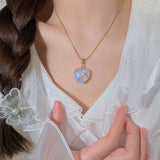 Fashion Moonstone Necklace For Cartoon Princess Love Girl Necklace Novelty Jewelry - AL MONI EXPRESS