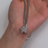 Magnetic Five-pointed Star Necklace With Rhinestones Stainless Steel Clavicle Chain Personalized Designer Necklace Women Jewelry Gifts - AL MONI EXPRESS