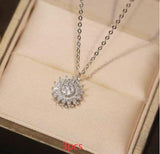 Rotatable Sunflower Necklace Full Of Diamonds - AL MONI EXPRESS