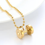 Single Piece Dumbbell Necklace Key Body Pendant Fashion - AL MONI EXPRESS