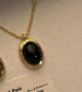 18K Gold Black Agate