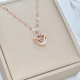 Valentines Day Gift Perfume Bottle Pendant Titanium Steel Necklace Korean Trend Zircon Luxury Female Necklace Charm Jewelry Gift Fashion Jewelry Woman - AL MONI EXPRESS